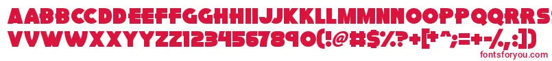 フォントPink Rocket – 白い背景に赤い文字