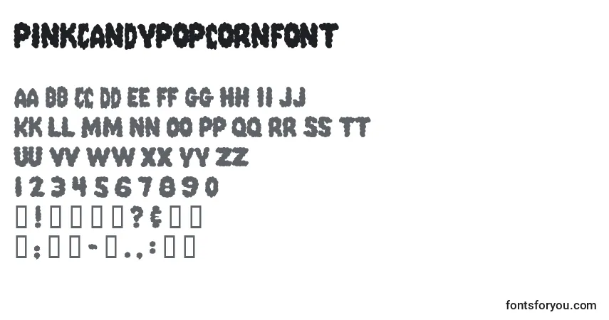 Schriftart PinkCandyPopcornFont (136898) – Alphabet, Zahlen, spezielle Symbole