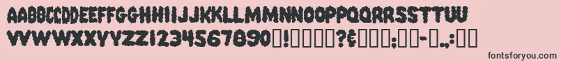 PinkCandyPopcornFont Font – Black Fonts on Pink Background