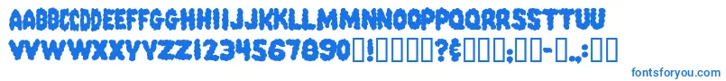 Шрифт PinkCandyPopcornFont – синие шрифты на белом фоне