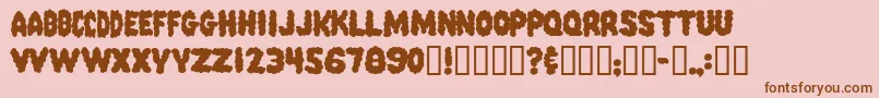 PinkCandyPopcornFont Font – Brown Fonts on Pink Background