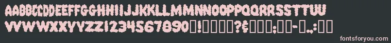 Шрифт PinkCandyPopcornFont – розовые шрифты на чёрном фоне
