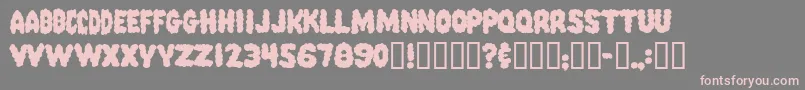 Шрифт PinkCandyPopcornFont – розовые шрифты на сером фоне