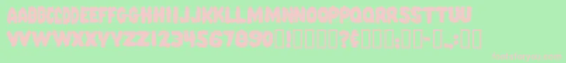 Fonte PinkCandyPopcornFont – fontes rosa em um fundo verde