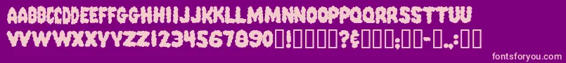 Шрифт PinkCandyPopcornFont – розовые шрифты на фиолетовом фоне