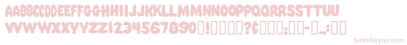 Шрифт PinkCandyPopcornFont – розовые шрифты на белом фоне