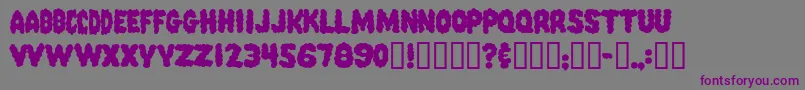 PinkCandyPopcornFont-fontti – violetit fontit harmaalla taustalla