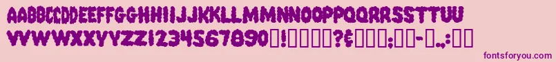PinkCandyPopcornFont-Schriftart – Violette Schriften auf rosa Hintergrund