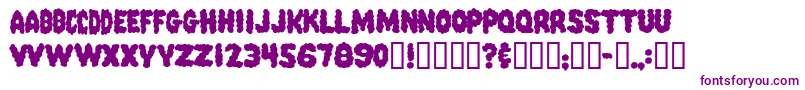 PinkCandyPopcornFont-Schriftart – Violette Schriften auf weißem Hintergrund