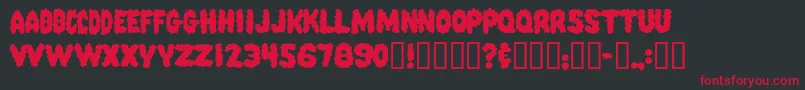 PinkCandyPopcornFont Font – Red Fonts on Black Background
