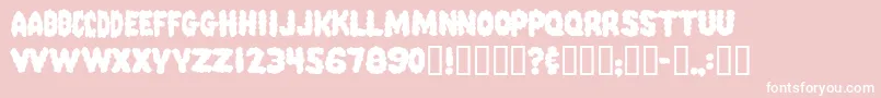 PinkCandyPopcornFont Font – White Fonts on Pink Background