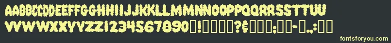 PinkCandyPopcornFont Font – Yellow Fonts on Black Background