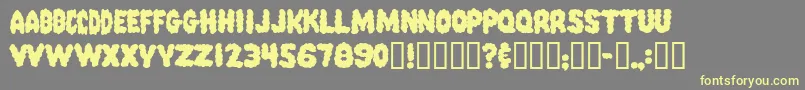 PinkCandyPopcornFont Font – Yellow Fonts on Gray Background