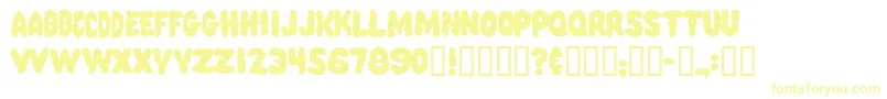 PinkCandyPopcornFont Font – Yellow Fonts on White Background