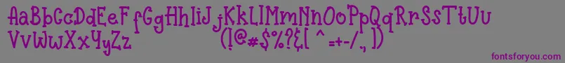 Pinnocio Font – Purple Fonts on Gray Background