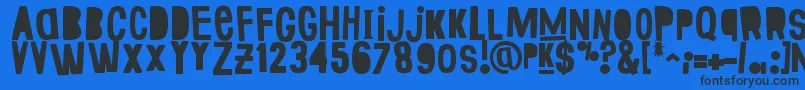 FakeSmiths Font – Black Fonts on Blue Background