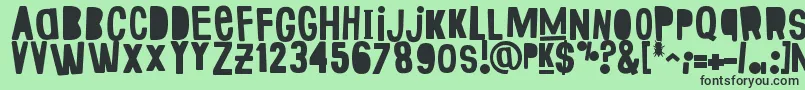 FakeSmiths Font – Black Fonts on Green Background