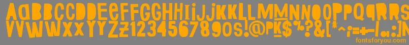 FakeSmiths Font – Orange Fonts on Gray Background