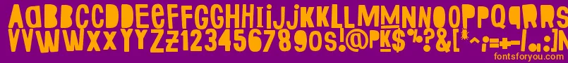 FakeSmiths Font – Orange Fonts on Purple Background