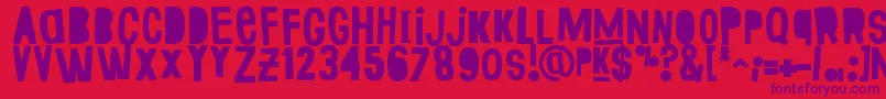 FakeSmiths Font – Purple Fonts on Red Background