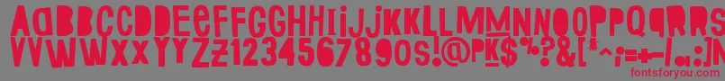 FakeSmiths Font – Red Fonts on Gray Background