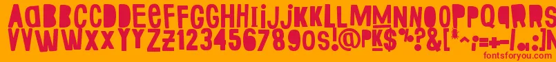 FakeSmiths Font – Red Fonts on Orange Background