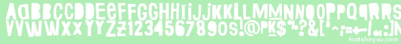 FakeSmiths Font – White Fonts on Green Background