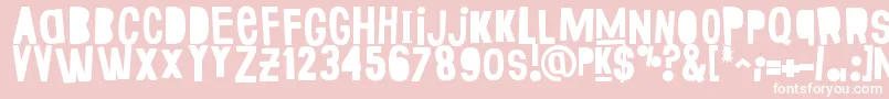 FakeSmiths Font – White Fonts on Pink Background