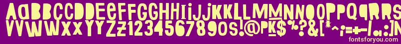 FakeSmiths Font – Yellow Fonts on Purple Background