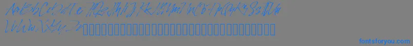 Шрифт PinSign – синие шрифты на сером фоне