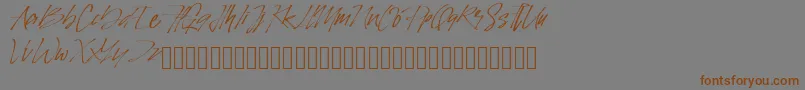 PinSign Font – Brown Fonts on Gray Background