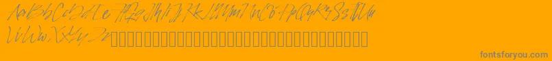 PinSign Font – Gray Fonts on Orange Background