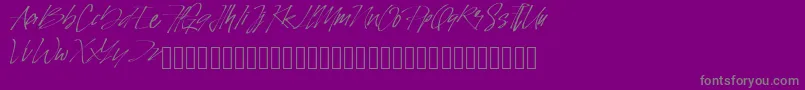 PinSign-Schriftart – Graue Schriften auf violettem Hintergrund