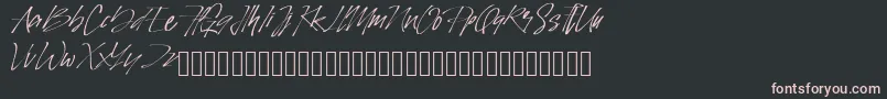 PinSign Font – Pink Fonts on Black Background