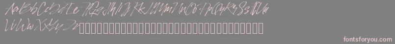 PinSign Font – Pink Fonts on Gray Background