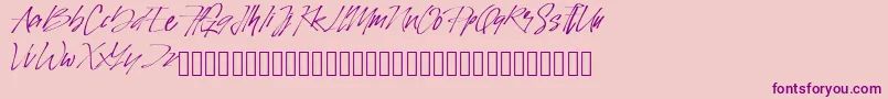 PinSign Font – Purple Fonts on Pink Background