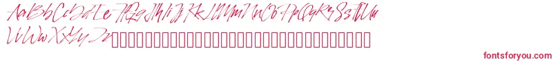 PinSign-Schriftart – Rote Schriften auf weißem Hintergrund