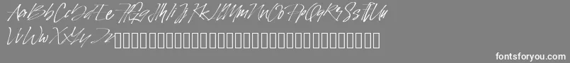 PinSign Font – White Fonts on Gray Background