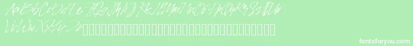 PinSign Font – White Fonts on Green Background