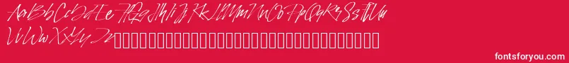 PinSign Font – White Fonts on Red Background