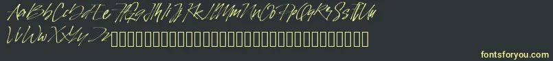 PinSign Font – Yellow Fonts on Black Background