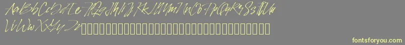 PinSign Font – Yellow Fonts on Gray Background