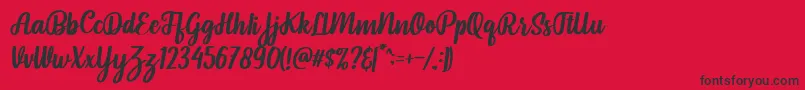 fuente Pintgram Italic – Fuentes Negras Sobre Fondo Rojo