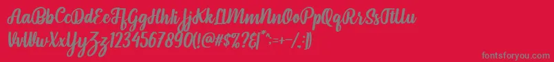 fuente Pintgram Italic – Fuentes Grises Sobre Fondo Rojo