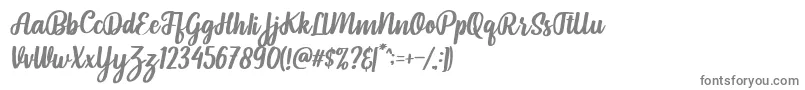 Czcionka Pintgram Italic – szare czcionki na białym tle