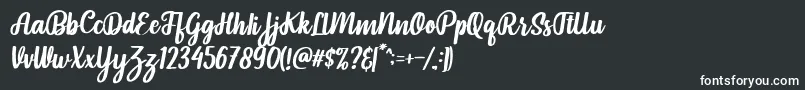Шрифт Pintgram Italic – белые шрифты