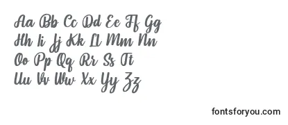 Schriftart Pintgram Italic