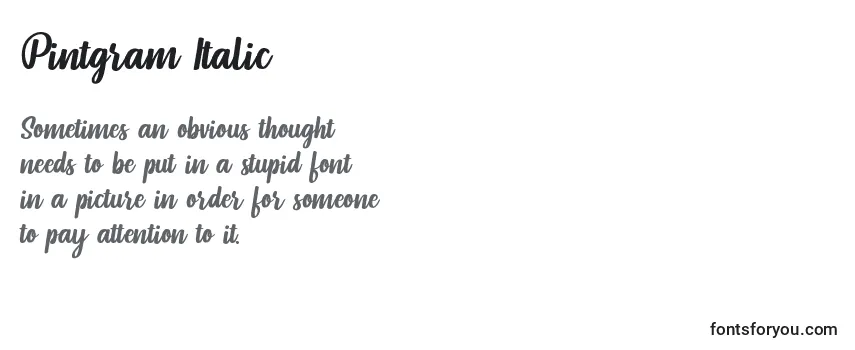 Шрифт Pintgram Italic
