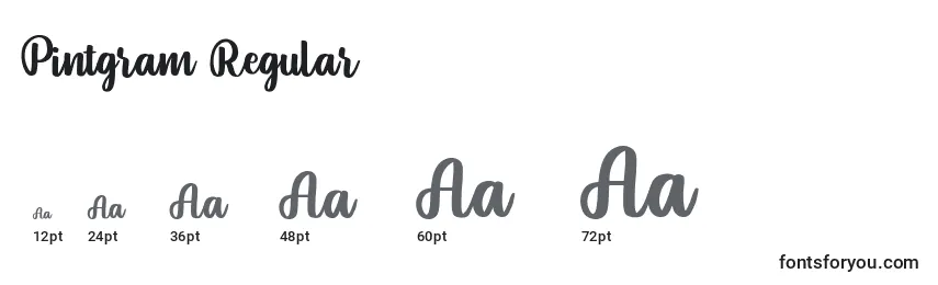 Pintgram Regular Font Sizes