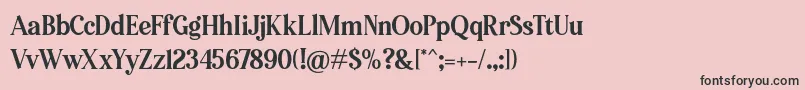 Pioggia Font – Black Fonts on Pink Background